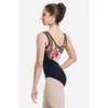 Kép 1/3 - So Danca virágmintás tüllbetétes női dressz - fekete