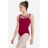 Kép 1/3 - So Danca virágmintás tüllbetétes női dressz - burgundi