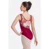 Kép 2/3 - So Danca virágmintás tüllbetétes női dressz - burgundi
