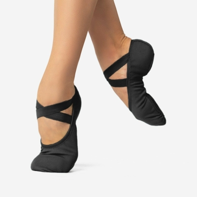So Danca elasztikus csepptalpú gyakorló balett cipő - fekete