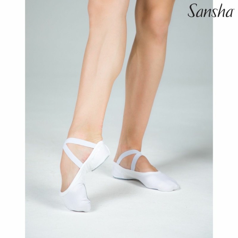 Sansha (USA) Flex-stretch elasztikus balett gyakorló cipő
