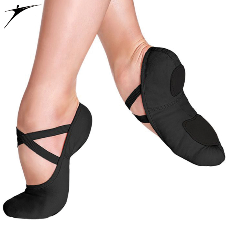 So Danca elasztikus csepptalpú gyakorló balett cipő - fekete