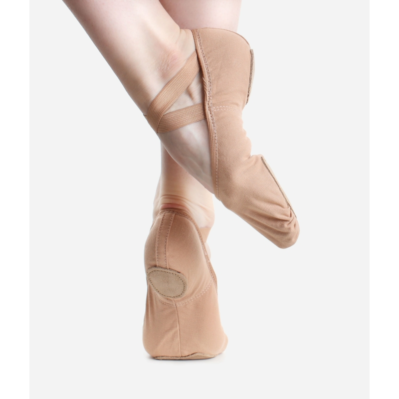 So Danca elasztikus csepptalpú gyakorló balett cipő - testszínű