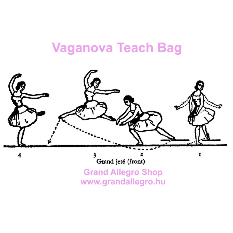 Vaganova Teach Bag - Grand jeté - tote bag, bevásárlótáska